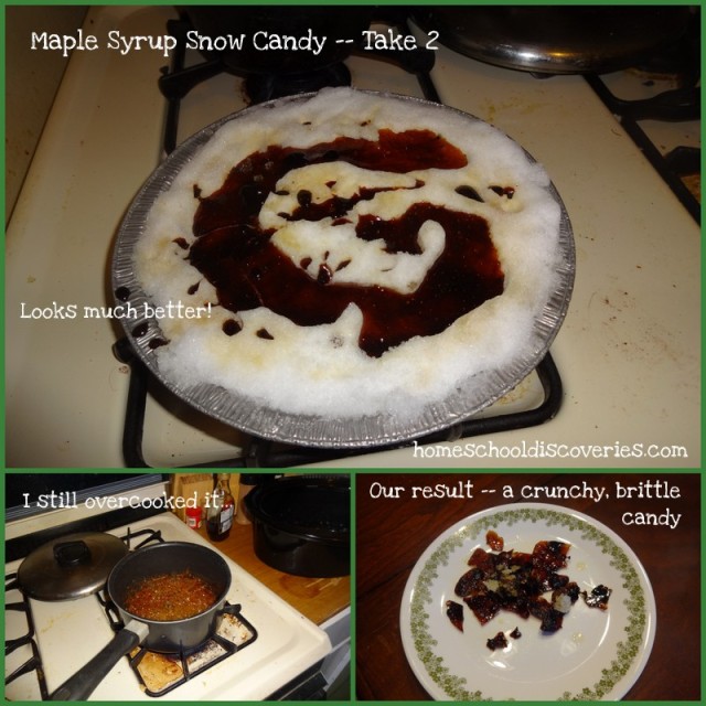 Maple syrup snow candy 2